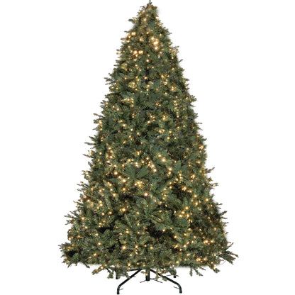 Liberty Lifestyle Christmas Tree 10 ft- Pre-Lit White and Multi-Color Premium LED Lights - Artificial Full Christmas Tree Includes Stand, Remote, and Free Bag