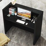 Tribesigns Reception Desk, Modern Front Desk with Counter, 47 Inch Small Retail Counter for Checkout, Lobby, Salon, Small Office, Reception Area (Black, 47.2" W x 19.7" D x 43.3" H) Tribesigns