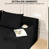 LEVELEVE 106" Cloud Sectional Couch with Deep Seat，Modern Modular Sofa with L-Shape Chaise，No Assembly Required, Upholstered Couches for Living Room Bedroom(Black,Right Facing Chaise) LEVELEVE