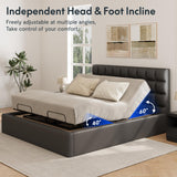 FLEXISPOT S3K-Lite King Size Adjustable Bed Frame Base, Zero Clearance, Independent Head & Foot Incline, Zero Gravity, Wireless Remote, 12’’ Legs, Easy Assemble, 5-Year Warranty, 750 lbs. FLEXISPOT