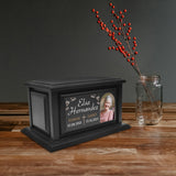 Personalized Solid Wood Human Urns for Ashes 250lbs, Custom Urn Box for Human Ashes, Large Burial and Cremation Urns for Ashes, Black Wood Color (Design 10) Basic Fundamentals