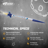 Estes 2483 Phantom Blue Rocket-Building Kit, Beginner Flying-Rocket-Model Kit for Ages 10+ Estes