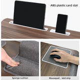 OMUMUO Laptop Desk 2 in 1 Lap Desk with Cushion 17 inch Laptop Folding Table with Mouse pad Card Slot for iPad Mobile Phone,Lap Desk for Bed Couch Tray for Working Wooden Table OMUMUO