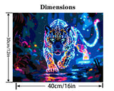 GXGLLPZBY Tiger Paint by Numbers Kit for Adults Beginner,DIY Tiger Paint by Numbers for Adults,Easy Canvas by Number Without Frame Home Wall Decor 12 x 16 in GXGLLPZBY