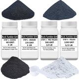 3 LBS Rock Tumbler Grit Set, Rock Tumbler Grit Polish Refill - 4 Step Tumbling Media (Coarse/Medium Grit/Pre-Polished/Final Polish) for Any Rock Tumbler, Rock Polisher, Stone Polisher (3 Pounds) SACKORANGE