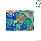 Melissa & Doug Wooden Underwater Jigsaw Spinning Gear Puzzle – 18 Pieces Wooden Puzzle for Toddlers and Preschoolers, for Boys and Girls Ages 3+ Melissa & Doug