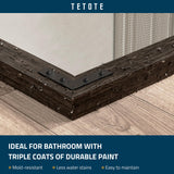 TETOTE 40 x 30 Inch Black Rustic Bathroom Wood Framed Mirror for Over Sink, Farmhouse Natural Dark Black Wooden Rectangle Decorative Wall Mirror, Horizontal/Vertical, Easy to Install TETOTE