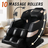 BILITOK Zero Gravity Massage Chair, Full Body Recliner with Heating, Bluetooth Speaker, Airbags, Touch Screen, Phone Stand, Foot Roller, Black BILITOK