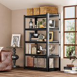 72" H Adjustable Garage Shelving 2500LBS Storage Shelves 5-Tier Heavy Duty Metal Shelves Utility Industrial Shelves Rack for Garage Warehouse Pantry Basement,Black (19.6" D×47.2" W×72" H) Guomao