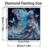 GXGLLPZBY Diamond Painting Kits for Beginners,Butterfly Fairy Diamond Arts Kits for Adults,5D DIY Special Shaped Gem Art Kit,Crystal Paint by Diamond for Home Wall Decor 11.8x11.8inch GXGLLPZBY
