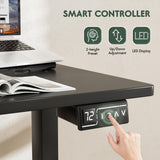 Furmax L Shaped Standing Desk Adjustable 63 x 48 Inch Corner Stand up Desk Electric Standing Computer Workstation with Preset Heights (Black) Furmax