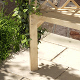 Outsunny 55" Garden Arch Bench, Wooden Trellis Park Bench for Outside with Slatted Seat, Lattice Backrest for Climbing Plants & Vines Outside On Lawn, Porch, Deck, Natural Outsunny