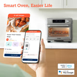 COSORI Smart 12-in-1 Air Fryer Toaster Oven Combo, Airfryer Convection Oven Countertop, Bake, Roast, Reheat, Broiler, Dehydrate, 75 Recipes & 3 Accessories, 26QT, Silver-Stainless Steel COSORI