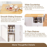 SUNLEI Kitchen Island on Wheels with Storage Cabinet & Foldable Drop Leaf, Rolling Kitchen Table, Cart Handle for Towel Rack, Drop Leaf, Portable Islands for Kitchen (Stylish White, 39.7-INCH) SUNLEI