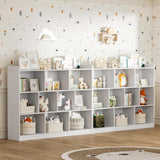 DIYART White Bookshelf, Wood Bookcase with 3 Tier Open Shelves, 10-Cube Minimalist Storage Shelf for Living Room, Bedroom, 55.1" W x 42.5" H DIYART