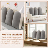 Ziihome Upholstered Tufted Headboard Pillow - Ultra Thick, Movable, Double Color Design for Twin & Queen Bed Ziihome