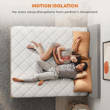 Sweetnight Queen Mattress, 10 Inch Hybrid Mattress in a Box with Comfort Foam, Individually Wrapped Pocket Innerspring for Motion Isolation & Pain Relief, CertiPUR-US Certified Queen Size Mattress Sweetnight