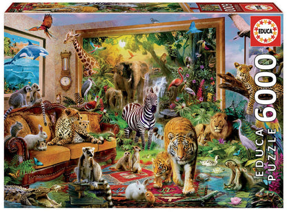 Educa - Entering The Bedroom - 6000 Piece Jigsaw Puzzle - Puzzle Glue Included - Completed Image Measures 61.5" x 42.25" - Ages 14+ (17679)