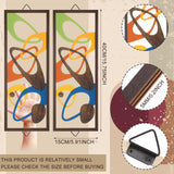 CroBlissful 2 Pcs Mid Century Wall Art Mid Century Modern Decor Elegance Wall Accents Wood Abstract Decor Geometric Panels for Interior Panel Wood Art for Home Living Room CroBlissful