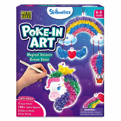 Skillmatics Poke-in Art - Magical Unicorn Dream Decor, Mess-Free Fun for Kids, DIY Wood Craft Kits, Creative Activity, Gifts for Ages 4, 5, 6, 7, 8, 9