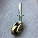 LUXUFUL 1" Swivel Stem Ball Caster Wheel, Zinc Alloy Castor for Furniture Socket Type Mounting Stem, Antique Brass, 353lbs, Pack of 4 LUXUFUL