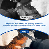 CBN Grinding Wheel 8 inch 600 Grit, 1" Wide, 5/8" Arbor, CBN Wheel Suitable for All Kinds of 8 inch Bench Grinders, CBN Bench Grinder Wheel for Sharpening Quick Speed Steel Tools Wood Turning Tools Lonsge