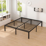 NEW JETO Metal Bed Frame-Simple and Atmospheric Metal Platform Bed Frame, Storage Space Under The Bed Heavy Duty Frame Bed, Sturdy King Size Bed Frame, Suitable for Bedroom, King NEW JETO