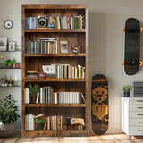 Contemporary 5-Tier Wooden Bookshelf by YRLLENSDAN for Stylish Storage Solutions YRLLENSDAN