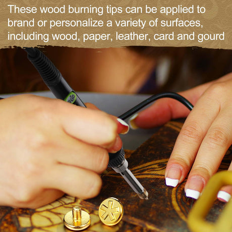 Lothee 136 Pieces Wood Burning Kit Wood Burning Tools Set Wood Burner Tips Adjustable Temperature Pen Stencils with Wood Chips for Wood Burner DIY Embossing Carving Crafts Lothee