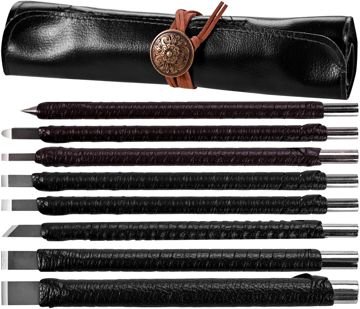 BLIET Wood Carving Set,Wood Carving Kit,Wood Carving Tools with 8 Wood Chisels with Storage Bag,Sharp Tungsten Steel Blades,Wood Chisel Sets for Professionals and Beginners Beartvanvliet