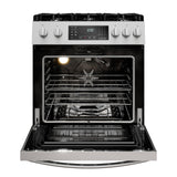 Kenmore Front Control Gas Range Oven with 5 Cooktop Burners, True Convection, Steam and Self Clean, Freestanding Stainless Steel Stove and Oven, 4.8 cu. ft. Capacity Kenmore