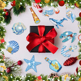 BBTO 15 Pcs Summer Ocean Diamond Painting Keychains Kits 5D DIY Summer Diamond Art Painting Keyrings Sea Animals Theme Key Chains for Beach Party Crafts Ornaments BBTO