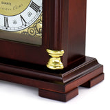 Bedford Clock Collection Redwood Mantel Clock with Chimes Bedford Clock Collection