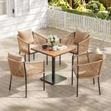 Soohow Outdoor Furniture Set for 2, Outdoor Dining Set Patio Chairs 2 Piece, Rattan Wicker Patio Furniture Chairs with Cushions for Garden, Deck, Backyard, Poolside Soohow
