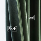 MIULEE Velvet Curtains 108 inches Long 2 Panels - Luxury Blackout Curtains for Bedroom Living Room Thermal Insulated Super Soft Window Drapes Rod Pocket & Back Tab, Olive Green MIULEE