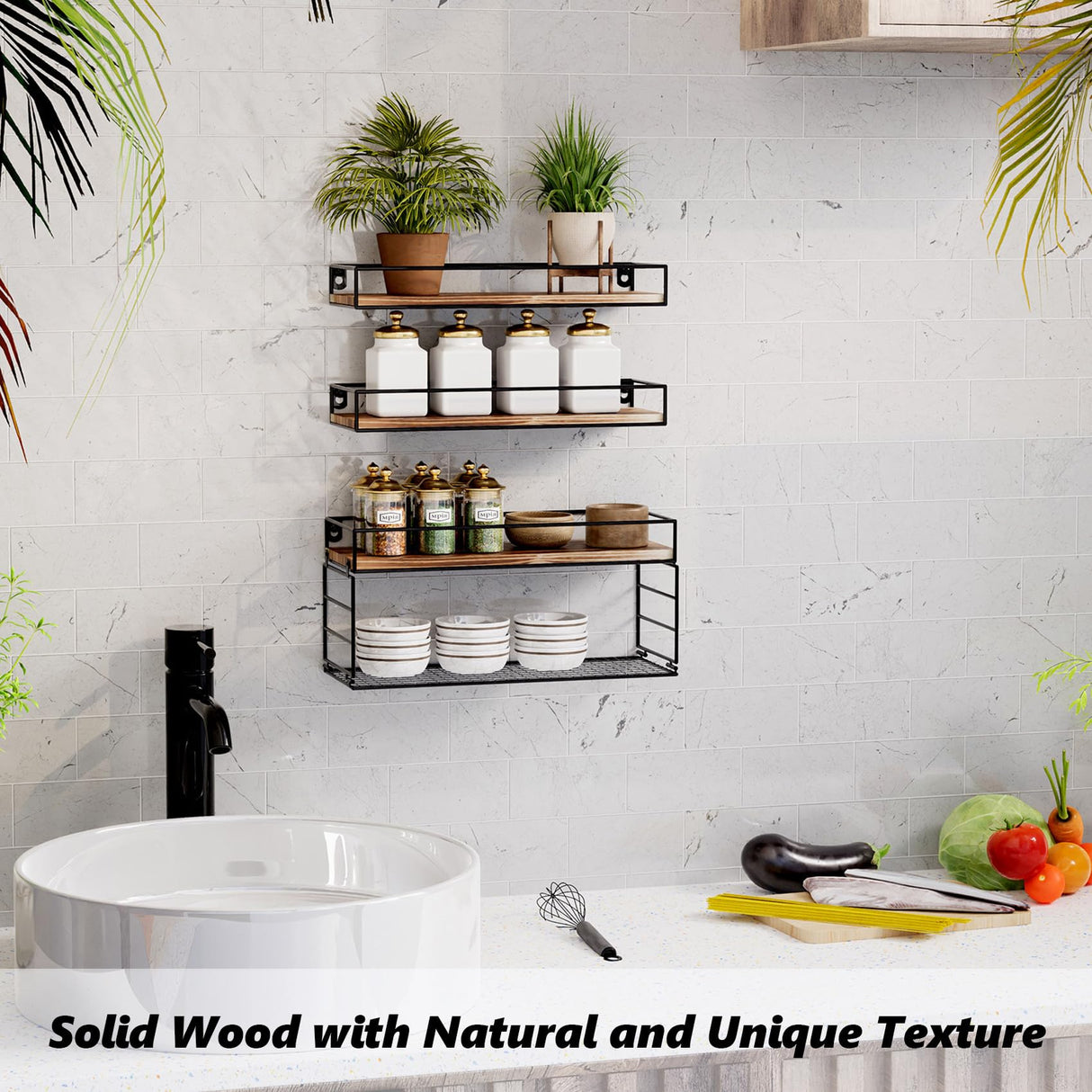 YXDXF Floating Bathroom Shelves with Paper Basket, Bathroom Shelves Over Toilet Small Shelf for Wall Farmhouse Bathroom Decor Wall Shelves for Bathroom Kitchen Office, Dark Brown YXDXF