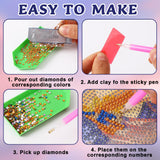 UPINS 4 Pack Diamond Art Paintings，6 x 6 Inch Landscape Paint by Numbers Kits Mountain Moon Lake Diamond Art Kits for Adults Kids Beginners 5D Art Paintings for Home Wall Decor Gifts UPINS