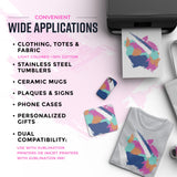 Bryco Goods Sublimation Paper 8.5 x 11 Inches - 200 Sheets - Compatible with Sublimation Printer and Inkjet Printer with Sublimation Ink - 120GSM – Made in the USA Bryco Goods