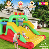 Whubefy 18x8.2FT Large Bounce House for Big Kids 8-12, Blow up Inflatable Obstacle Course with Slide Tunnels Jump Castle Bouncer 680W Blower, Outdoor Playhouse Bouncy House Birthday Gift for Kids 3-6 Whubefy