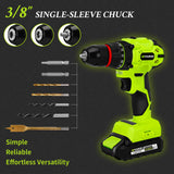 RYOJEGK Home Tool Set with Brushless Drill, 20V 119PCS Cordless Drill Tool Box with Battery, Tool Kit with Drill for Men & Woman, 24+1 Keyless Metal Chuck Brushless Drill Set for Household Repair Kit RYOJEGK