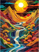 EIBEILI Diamond Art Kits for Adults,Mountains Diamond Painting Kits for Beginner Round 5D Full Drill Diamond Dots Crafts for Home Wall Decor Gifts 12x16 Inch EIBEILI