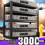 RPGHJJ 72" H Garage Shelving Units Garage Storage Shelves 5T Metal Shelf Heavy Duty Shelving Unit Adjutable Industrial Utility Shelf Storage Rack for Warehouse, Basement,72" H*36" W*16" D RPGHJJ