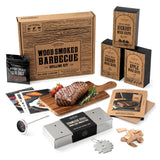 Wood Smoked BBQ Accessories Grill Set with Grilling Accessories as Birthday Gifts for Men Who Have Everything Dad Retirement Gift Idea Gadgets for Griller Husband Who Loves Outdoor Cooking of Barbecue Cooking Gift Set
