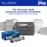 Brother HL-L2400D Compact Monochrome Laser Printer, USB Required (Cable not Included), Black & White Output | Includes Refresh Subscription Trial(1), (Renewed Premium) Brother