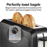 Hamilton Beach Extra Long Slot 2 Slice Toaster with Browning Control, Bagel Function, Cancel Button & Auto Shutoff, Modern Slim Design Fits Any Space, Black (22989) Hamilton Beach