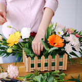 Adnee 2 Pcs Wood Slat Planter Box-Rustic Wood Nesting Crates-Rectangular Wooden Flower Box for Indoor Window Decor Outdoor Patio Lawn Garden Backyard Planter Adnee