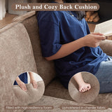 Sivoey 81.5" Nailhead Sofa, Rolled Arms Sofa with Wooden Legs, Pocket Springs Seat Cushion, Easy Assembly, Comfy 3-Seater Classic Couch for Living Room, Farmhouse, Apartment, Brown Sivoey