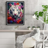 Reofrey DIY Diamond Art Kits for Adults Tiger, Animal Full Drill Round Rhinestone Diamond Painting Kits, Cross Stitch Embroidery Canvas for Crafts Home Decor 30x40cm X11 Reofrey