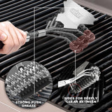 GRILLART Grill Brush and Scraper Bristle Free - Safe BBQ Brush for Grill -Stainless Grill Grate Cleaner - Safe Grill Accessories for Porcelain/Weber Gas/Charcoal Grill - Gifts for Grill Wizard/Men/Dad Weetiee