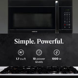 Farberware Over-the-Range Microwave Oven, 1.7 Cu. Ft. - 1000W - Auto Reheat, Multi-Stage Cooking, Melt/Soften Feature, Child Safety Lock, LED Display - Space Efficient & Powerful - Black Farberware